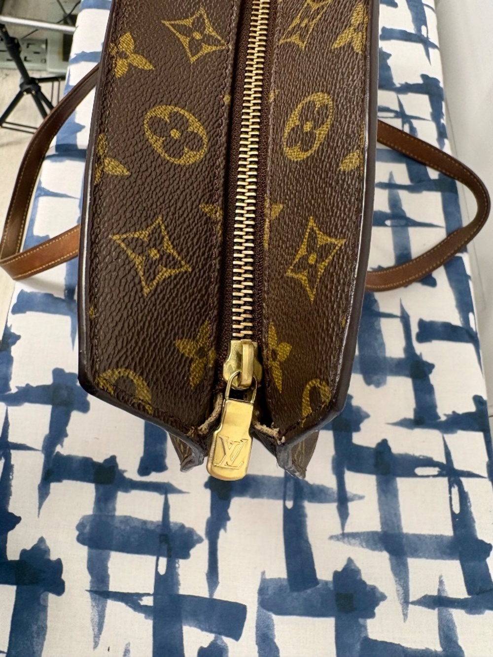 Vintage Louis Vuitton Babylone Tote Bag Brown Monogram Canvas Vachetta Leather - Picture 11 of 14